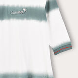 שמלת קומות הדפס בטיק - מנטה