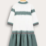 שמלת קומות הדפס בטיק - מנטה