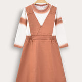 סט חולצה וסרפן - כתום