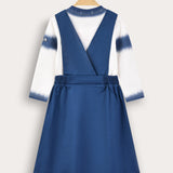 סט חולצה וסרפן - כחול