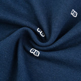 חולצת פולו עם צווארון - נייבי דפוס