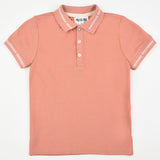 חולצת פולו עם צווארון - אפרסק