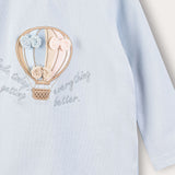 חולצת בייבי כדור פורח - תכלת