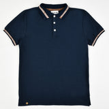 חולצת פולו עם צווארון - נייבי