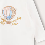 חולצת בייבי כדור פורח - שמנת