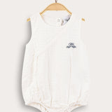 אוברול מעטפת עם רקמה - כחול