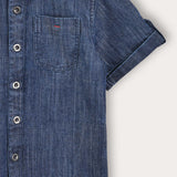 חולצת ג'ינס מכופתרת - כחול