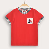 Boys' shirt + boat pocket - red