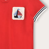 Boys' shirt + boat pocket - red
