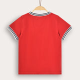 Boys' shirt + boat pocket - red