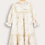 שמלת קומות פרחונית - ירוק