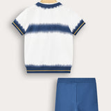 סט בייבי הדפס בטיק - כחול