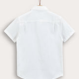 חולצה מכופתרת עם צווארון - שמנת