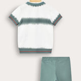 סט בייבי הדפס בטיק - מנטה