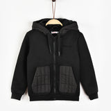 קפוצ'ון עם כיסים נפוחים - שחור