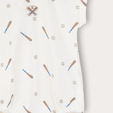 Baby Girls Polo Baseball Overalls - Beige