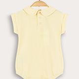 Baby Girls Polo Baseball Overalls - Yellow