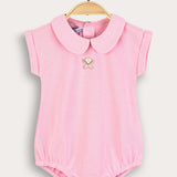 אוברול בייבי עם צווארון - ורוד