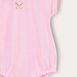 אוברול בייבי עם צווארון - ורוד