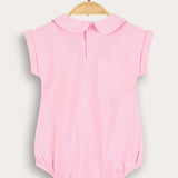 אוברול בייבי עם צווארון - ורוד