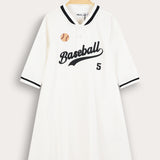 שמלת פולו ספורטיבית - שמנת