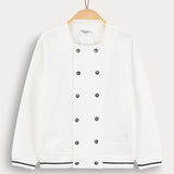 חולצה חגיגית כפתרה כפולה - שמנת