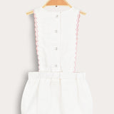 Shabbat overalls with embroidery - beige