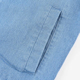 וסט ג'ינס עם קפוצ'ון - כחול