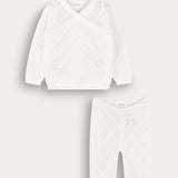 חליפת סריג לברית - לבן