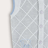 סט בייבי סריג - תכלת