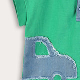 סט בייבי עם קפוצ'ון - ירוק