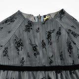 Tulle dress with flock - TEAL