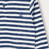 Striped shirt with ship embroidery - Navy