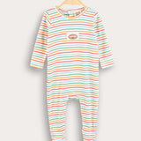 Babygro Rib Stripes - Orange