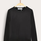 Basic long-sleeved shirt - black