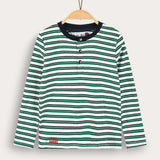 Striped shirt - green+navy