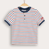 Striped shirt - Navy red