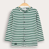 Striped shirt - green+navy