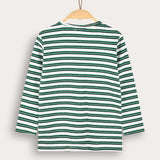 Striped shirt - green+navy