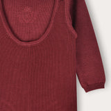 אוברול ריב עם צווארון - בורדו | תינוקות בנים | קידישיק | תמונה 2