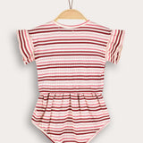 Striped overalls - pink