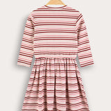 Striped dress - pink
