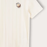 Rivet shirt with embroidery - cream