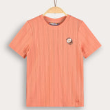 Rivet shirt with embroidery - pink