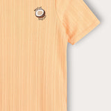 Rivet shirt with embroidery - peach