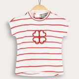 חולצת פסים ריב - ורוד