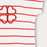 חולצת פסים ריב - ורוד