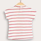 חולצת פסים ריב - ורוד