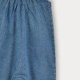 אוברול בייבי בשילוב סריג - כחול