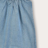 אוברול בייבי בשילוב סריג - תכלת